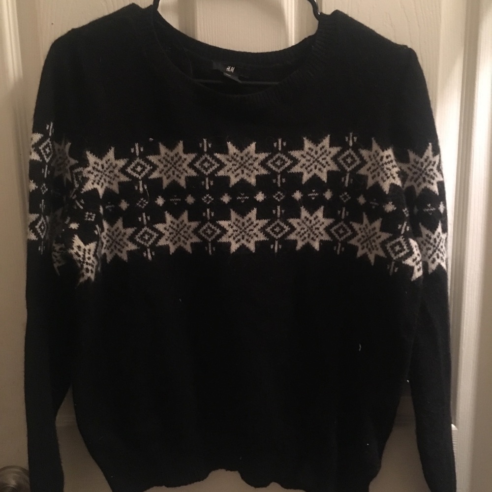 Black and White Winter Sweater